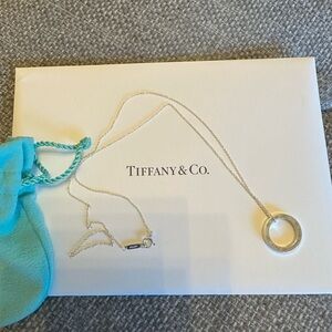 Tiffany & Co. Silver Circle Pendant Necklace